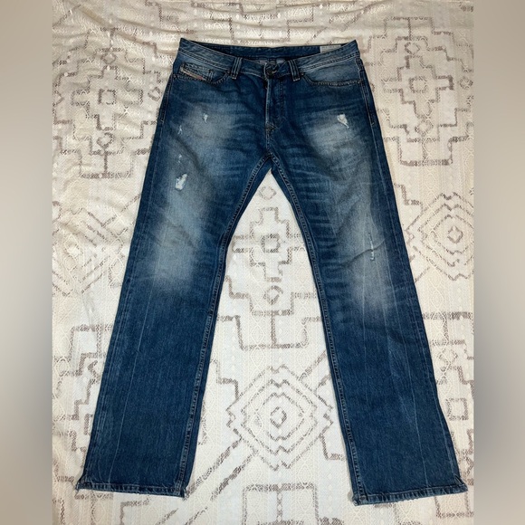 Diesel Men's Distressed Blue Jeans - Picture 2 of 12